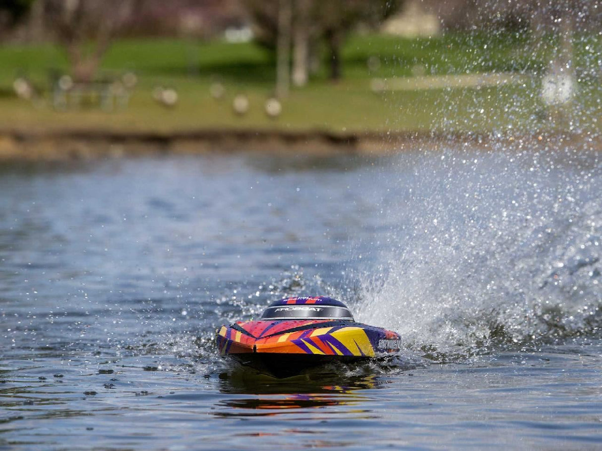 Proboat Sonicwake 24In Self-Righting Brushless Deep-V Rtr, Red