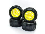 Hobao Hyper Tt Truck Tyres Mounted Yellow Wheel (4Pcs)