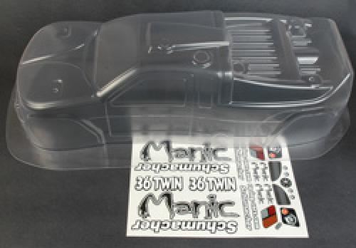 Schumacher Body & Decal; Clear - Manic