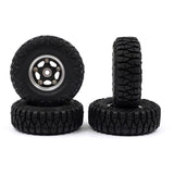 Yeah Racing Aluminum CNC 5 Spoke w/ Graphite Beadlock Wheel Set For Axial SCX24 Element Enduro24