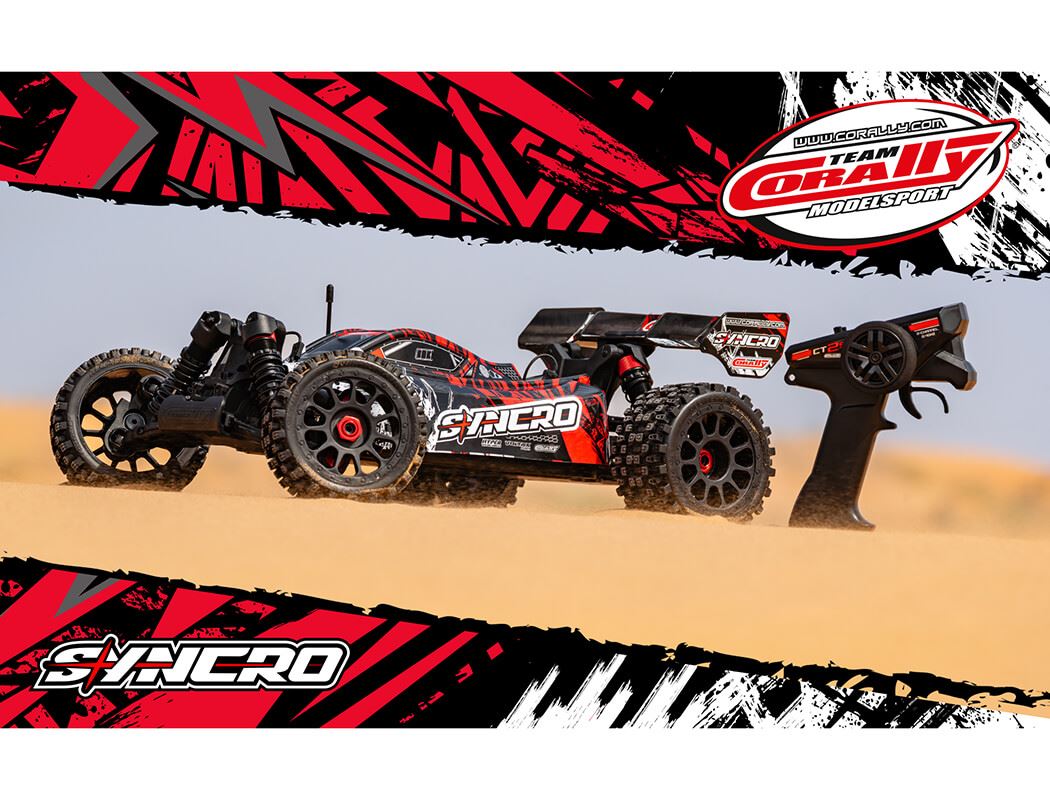 Corally Syncro-2 1/8 Brushless 3-4S Basher Buggy Rtr - Red