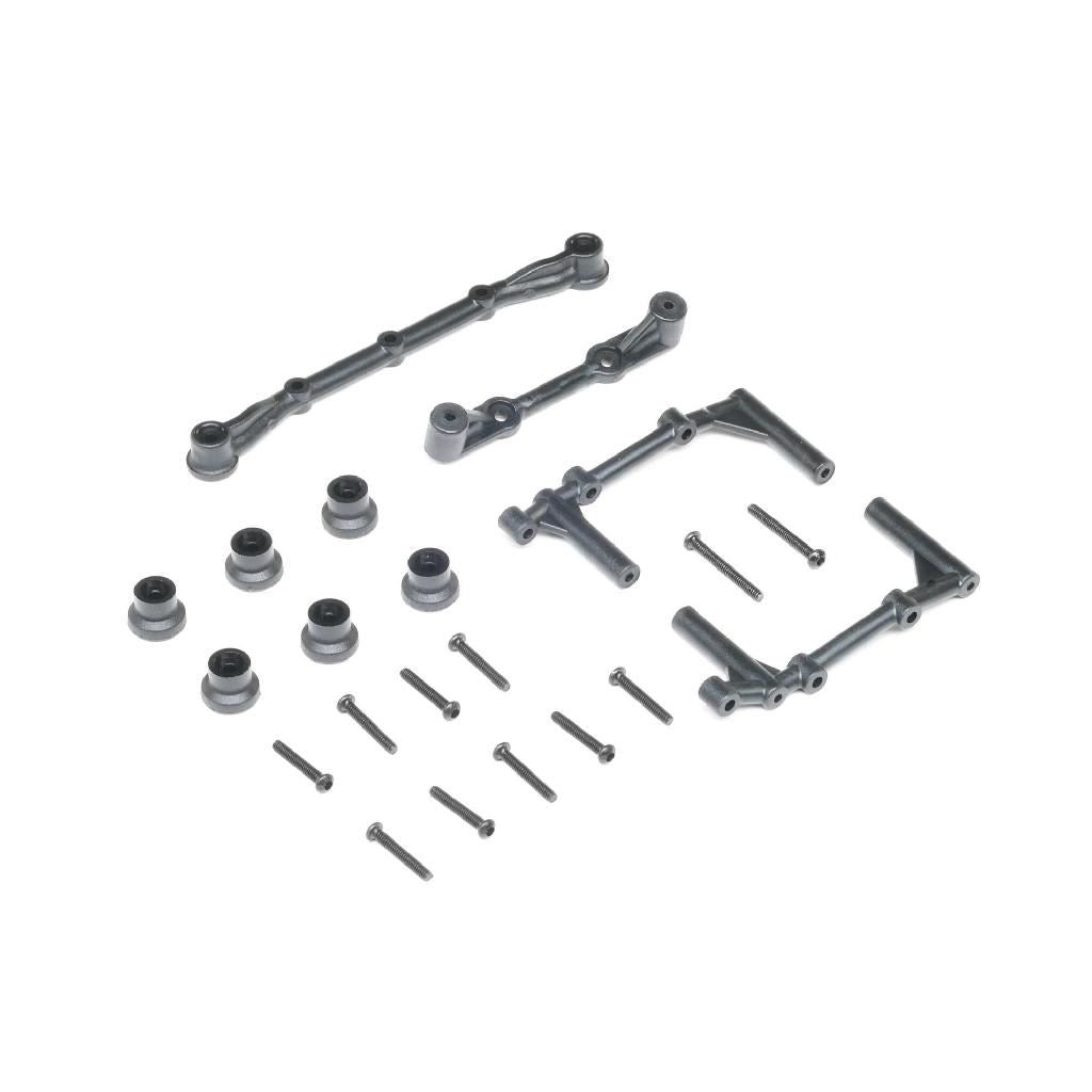 Losi Body Mounts & Hood Support, Zombie: Mini Lmt