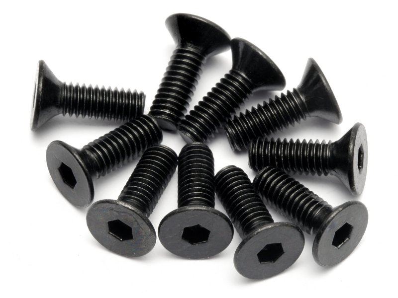 Flat Head Screw M4X12Mm (Hex Socket/10Pcs)