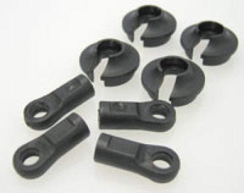 Schumacher Shock Spring Retainer & Rod End - 4 pcs