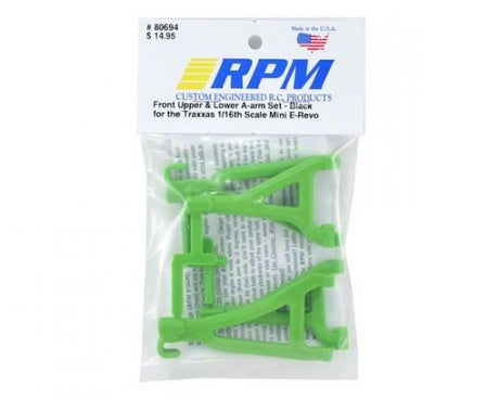 RPM TRAXXAS 1/16TH E-REVO FRONT A-ARMS GREEN