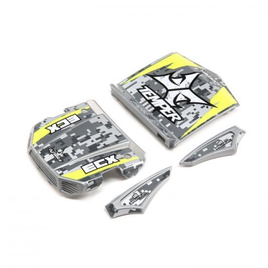 ECX Body Set - Grey/Yellow: 1:18 4WD Temper Gen 2