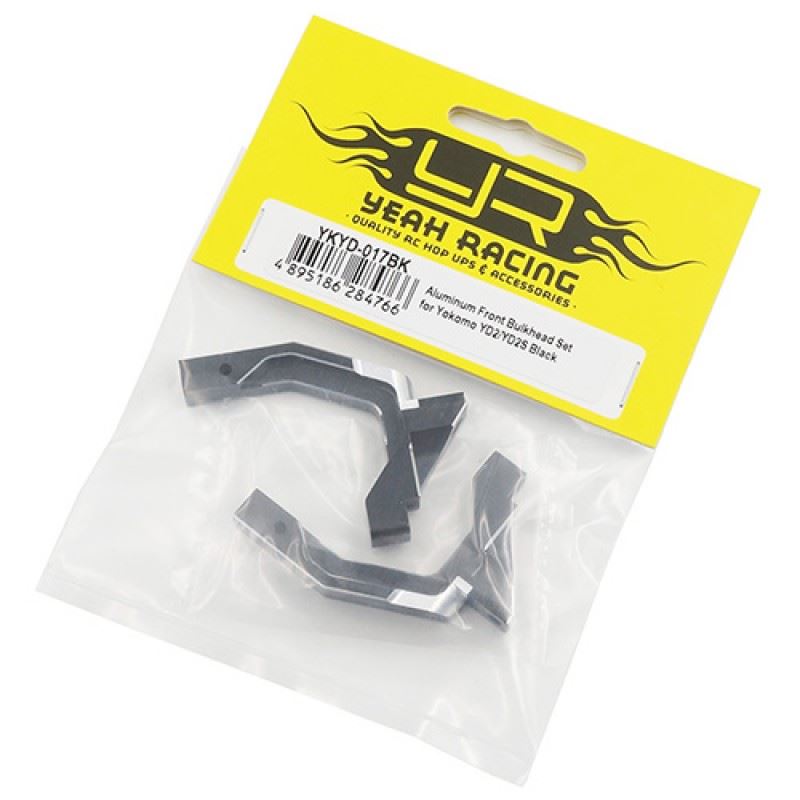 Yeah Racing Aluminum Front Bulkhead Set Ver.2 for Yokomo YD2 YD2S YD2TC Black