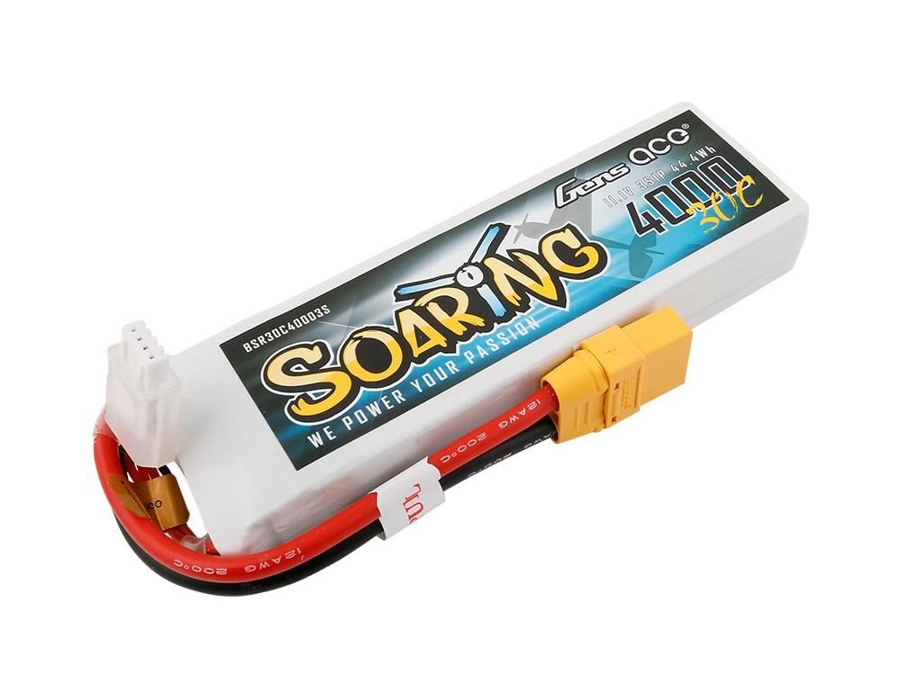 Gens Ace Li-Po 3S 11.1V 4000mAh 30C Soaring with XT90