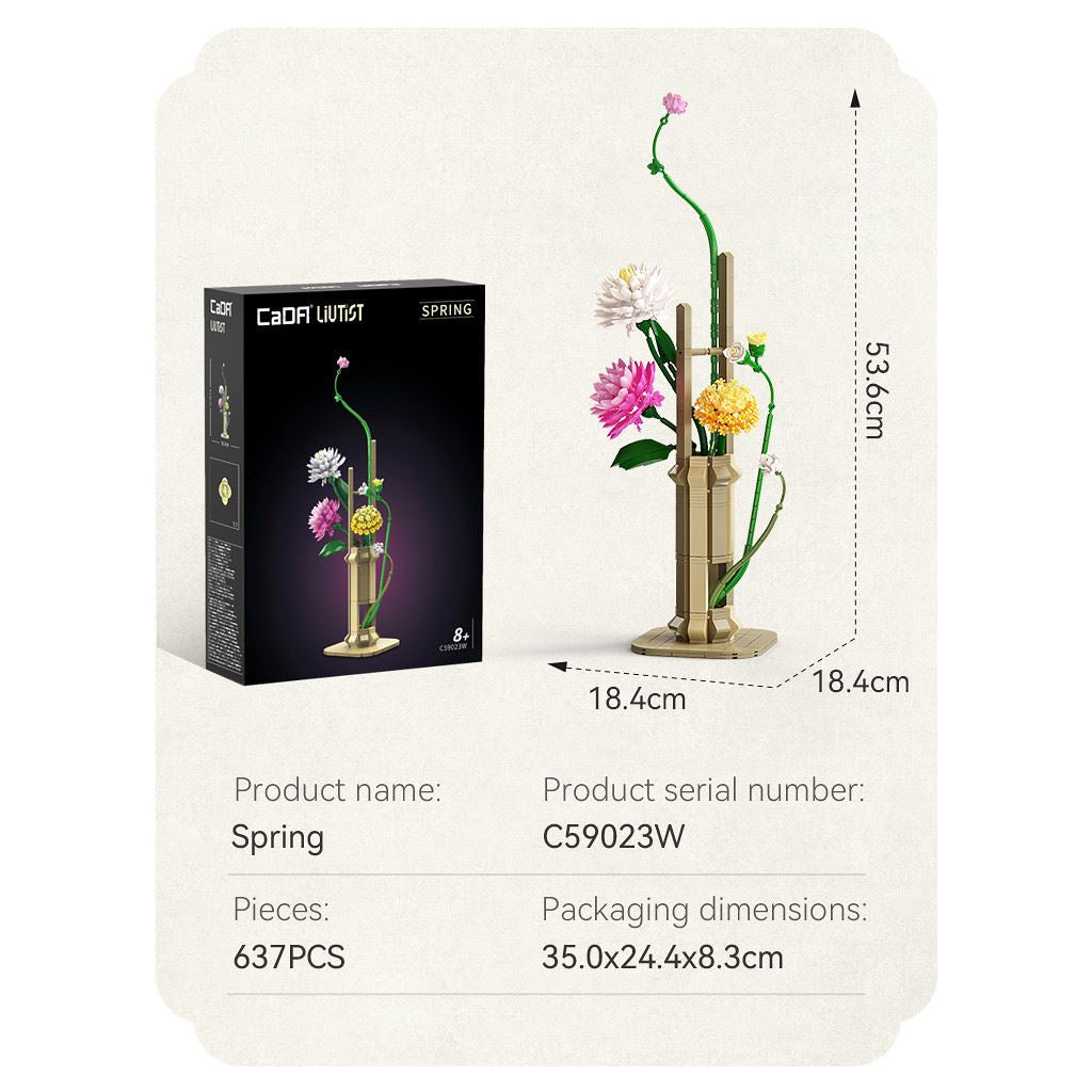 Cada Oriental Floral Art: Spring - 613 Pcs
