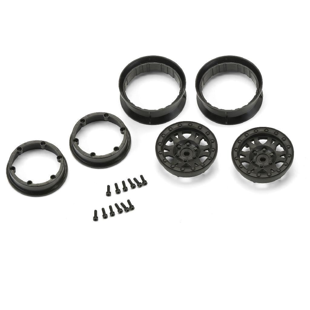 Proline 1/10 Impulse Front/Rear 1.9In 12mm Rock Crawler Wheels (2) Bl