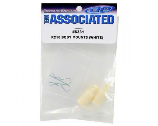 TEAM ASSOCIATED RC10 BODY MOUNTS (WHITE)