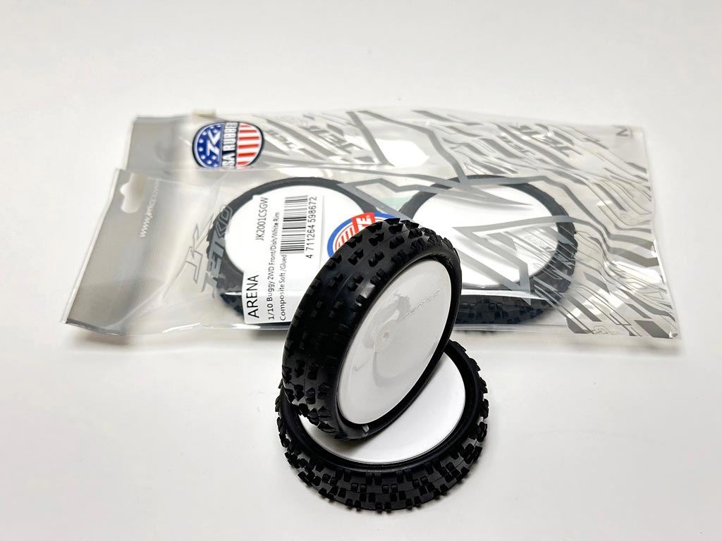 Jetko Arena 1:10 Buggy 2.2 Front Tyres 2Wd Pre Mount White Eos Medium