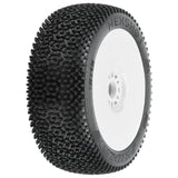 Proline 1/8 Hex Shot S3 Front/Rear Buggy Tires Mounted 17mm White (2