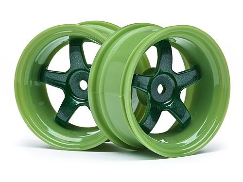HPI Work Meister S1 Wheel Green (6mm Offset/2Pcs)