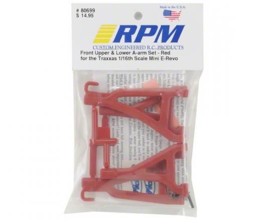 RPM Traxxas 1/16th E-Revo Front A-Arms Red
