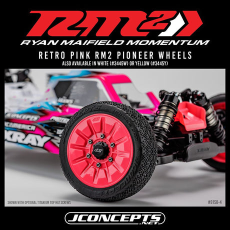 Rm2 Pioneer 1:8Th Buggy Wheel 83Mm - Pink 4Pc