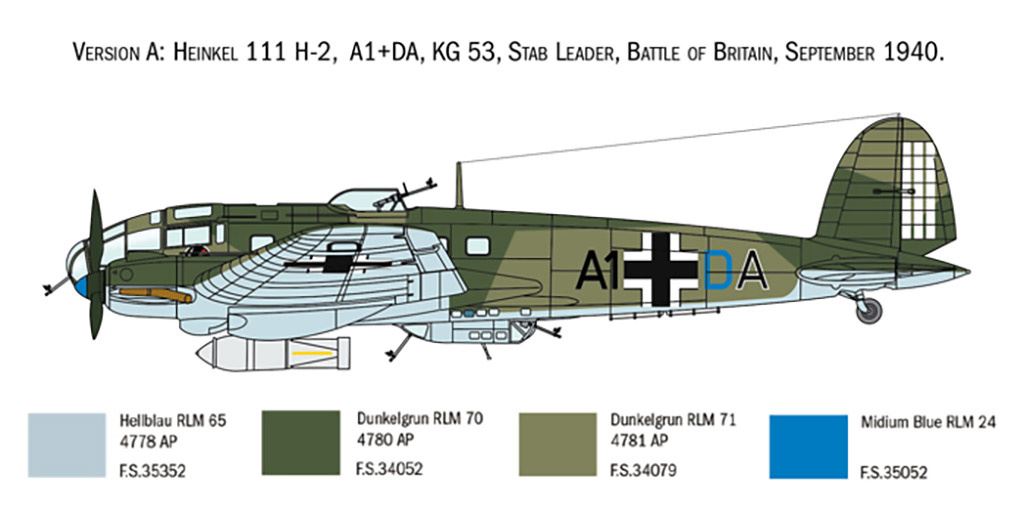 Italeri Heinkel HE-111 H-6  Battle of Britain 80th Anniv