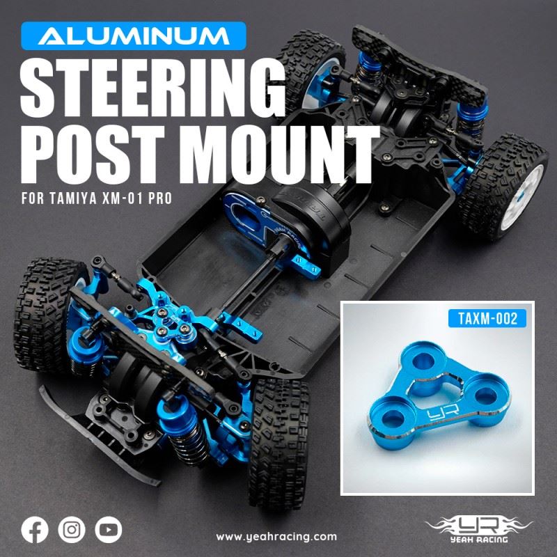 Yeah Racing Aluminum Steering Post Mount For Tamiya Xm-01 Pro