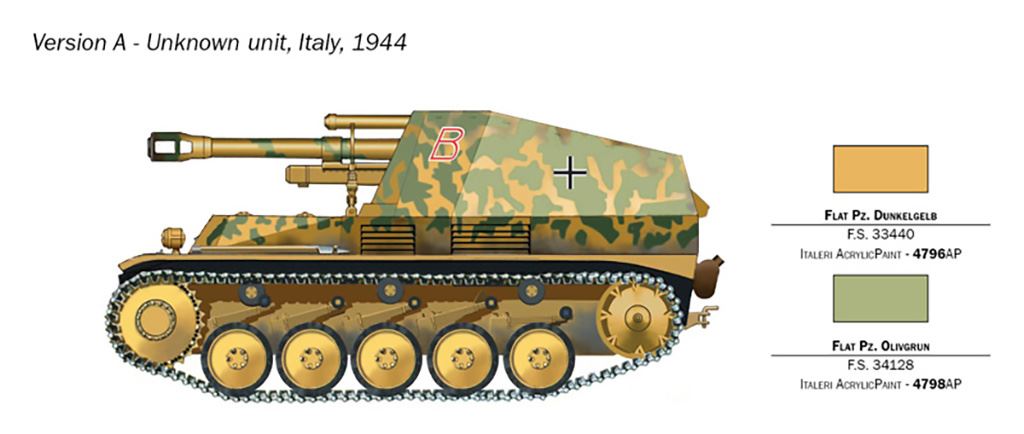 Italeri Sd.Kfz.124  Wespe 10.5 cm. Leichte Feldhaubitze