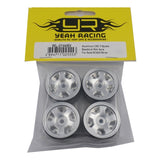 Yeah Racing Aluminum CNC 5 Spoke Beadlock Rim 4pcs For Axial SCX24 Silver