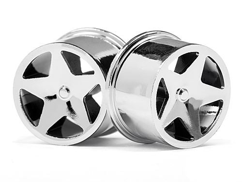 HPI Q32 Super Star Wheel Set F/R Chrome18X10/18X14/ X4