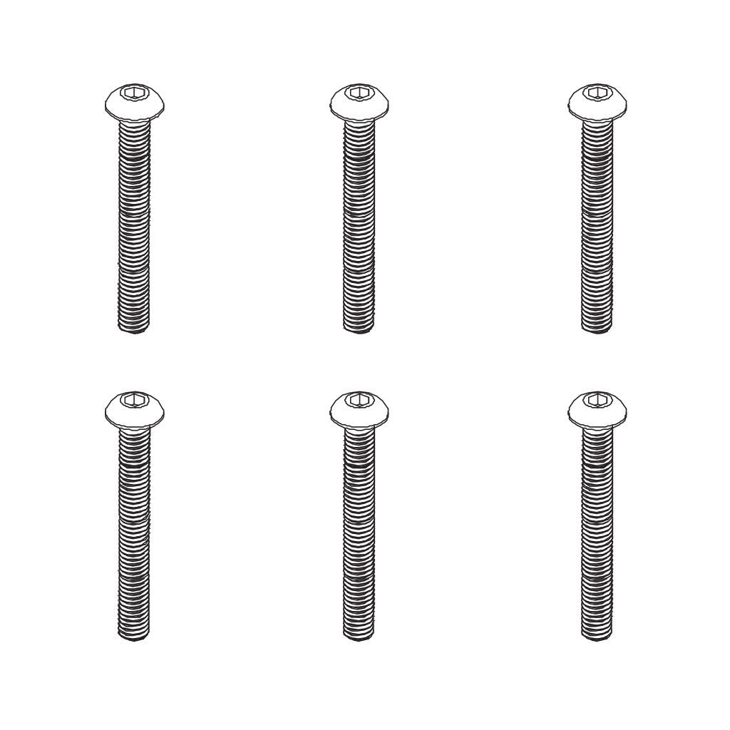 Pd Racing B Head Hex Screw Hm4*36   6Pcs