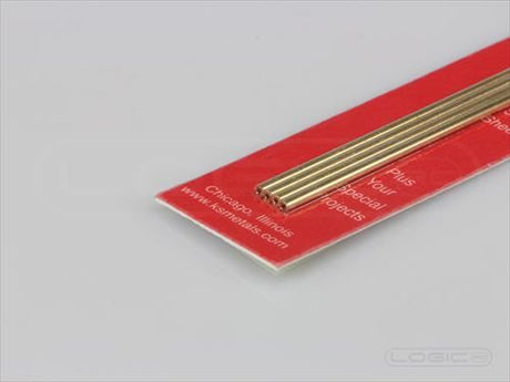 KS 300mm Round Brass Tube 2mm OD (Pk4) .45mm Wall