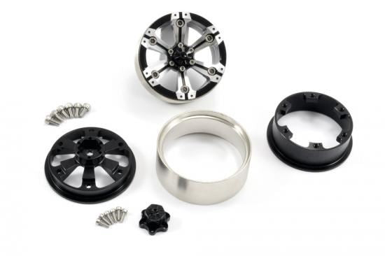 FASTRAX 1.9" HEAVY DUTY SPLIT 6-SPOKE ALLOY BEADLOCK WHEELS (x2)