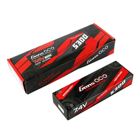 Gens Ace 5300mAh 2S 7.4V 60C Hardcase Lipo Battery
