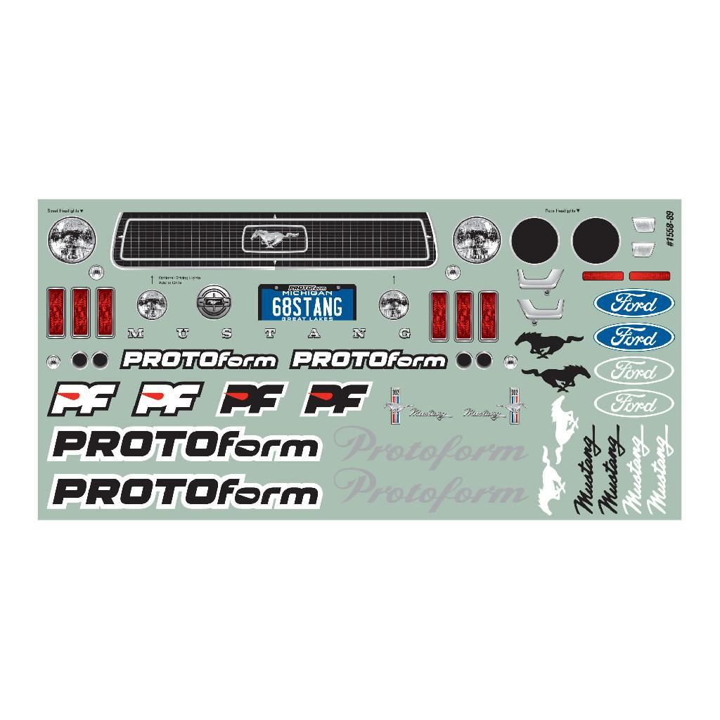 PRM 1/10 1968 Ford Mustang Clear Body: Vintage Trans-Am
