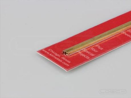 KS 300mm Square Brass Tube 2mm x 2mm (Pk2) .45mm Wall