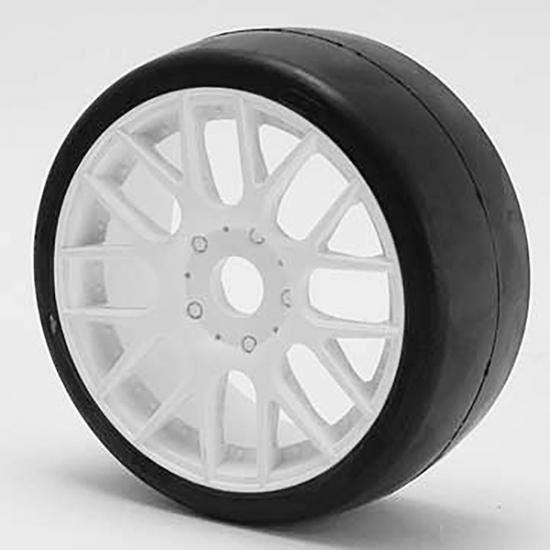Reedy Sweep 1/8Th Gt R2 Pro Compound Slick Glued 45Deg/White Wheel