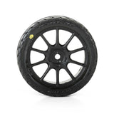 Pro-Line 1/14 Vector Tire Mtd 12Mm Black Velocity Wheel (4): Arrma Ty