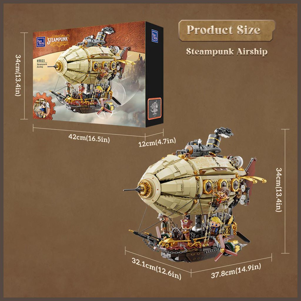 Pantasy Steampunk Airship - 1949 Pcs