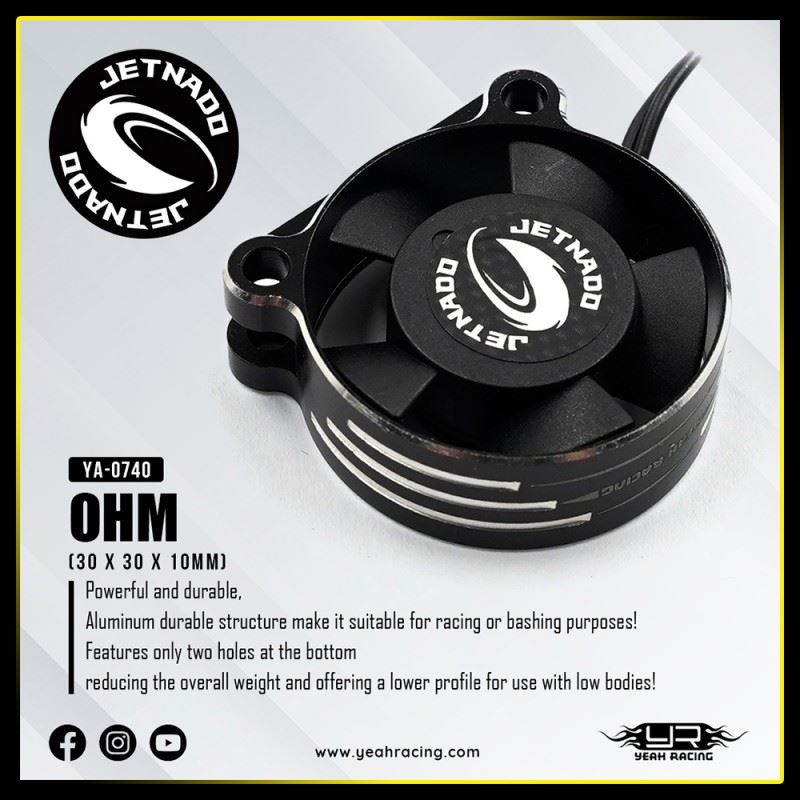 Yeah Racing Jetnado Ohm 300 Aluminium Case Super High Speed Fan (30 X 30 X 10Mm)