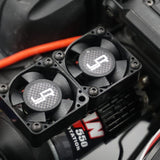 Yeah Racing Aluminium 540 550 Motor Heat Sink w/ Twin Tornado High Speed Fan Black