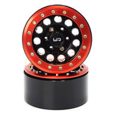 Yeah Racing 1.9 Aluminum CNC F-RG Beadlock Wheel w/Wheel Hub 2pcs Red