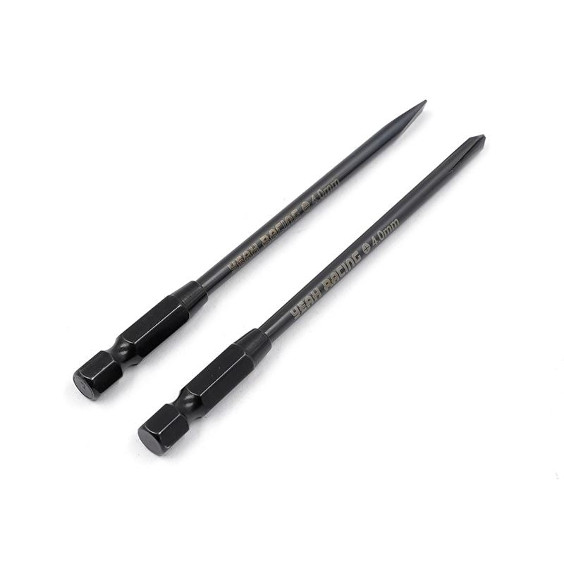 Yeah Racing HD Steel Power Tip 4.0mm Phillips & Flat Driver (Nano Titanium Coating)