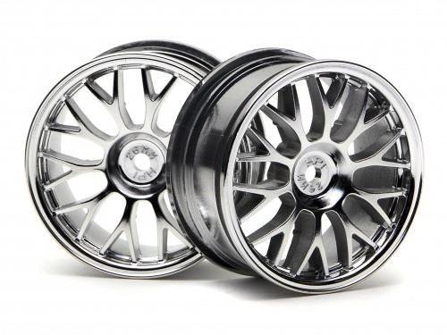 HPI Mesh Wheel 26mm (Chrome)(1mm Offset)