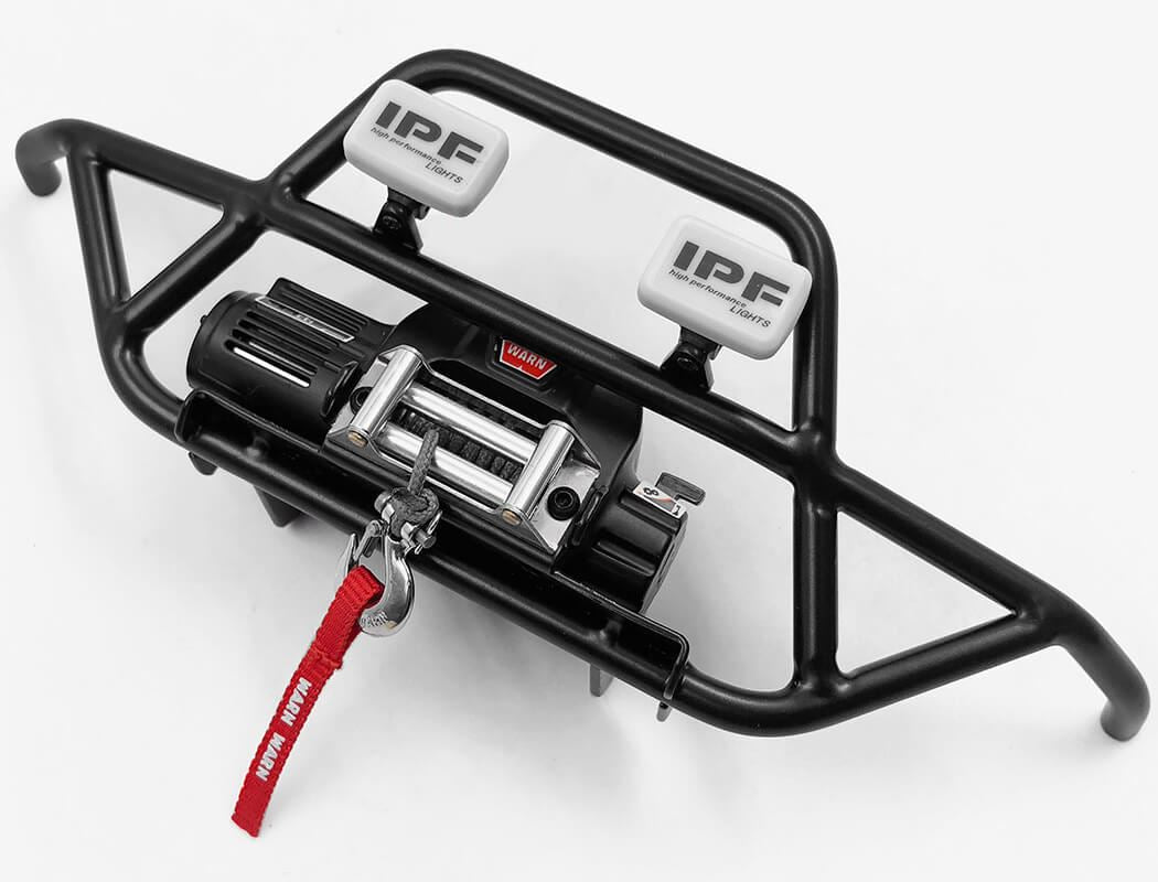 RC4WD STEEL TUBE FRONT BUMPER W/IPF LIGHTS FOR MST 1/10 CMX W/ JIMNY J3 BODY