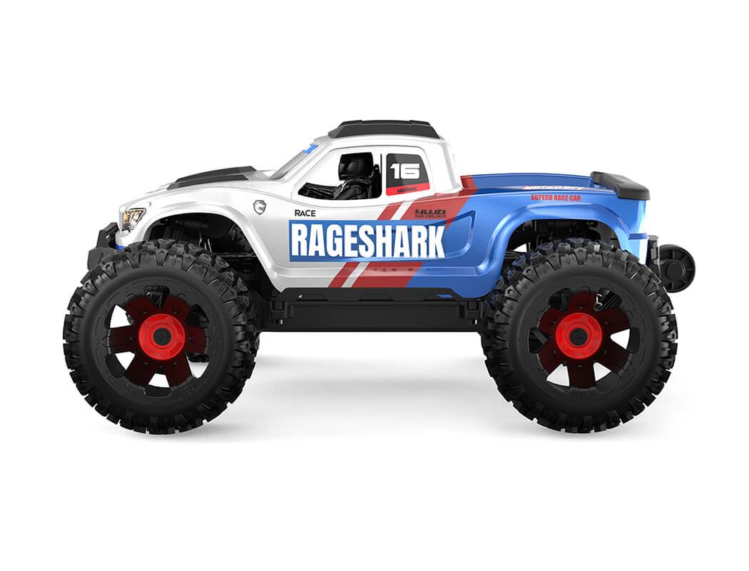 Udi Rc Rageshark Monster Truck 1/16 Brushed Rtr - Blue