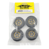 Yeah Racing Aluminum CNC 5 Spoke w/ Graphite Beadlock Wheel Set For Axial SCX24 Element Enduro24