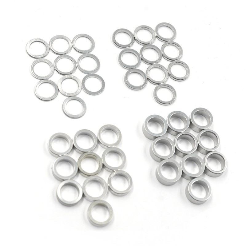 Yeah Racing Aluminium M5 X 7Mm Flat Washer 0.5 / 1 / 2 / 3 mm 10Pcs Each