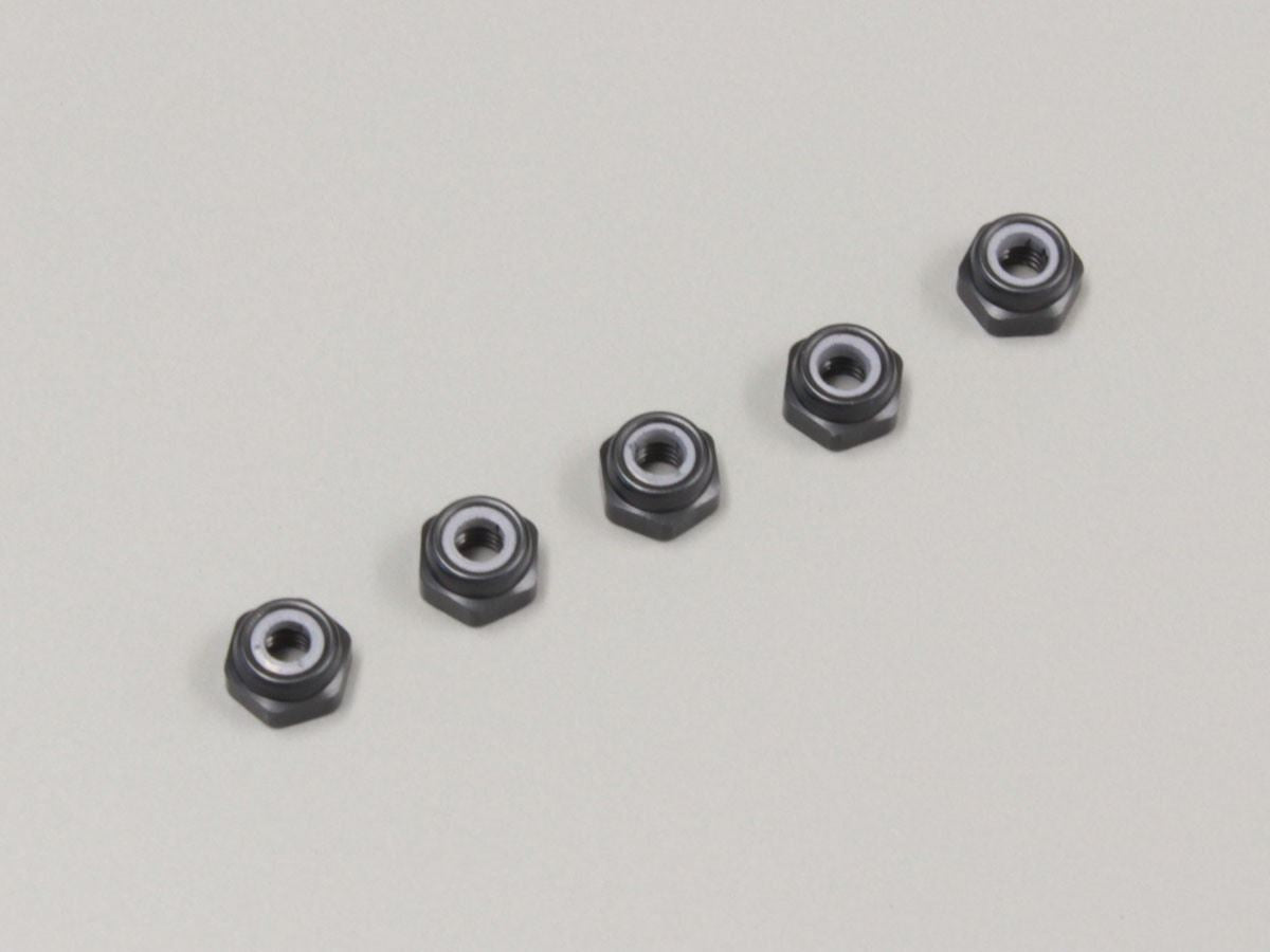 Alu Nylon Lock Nuts Gunmetal M2.6X3.0Mm (5) Kyosho