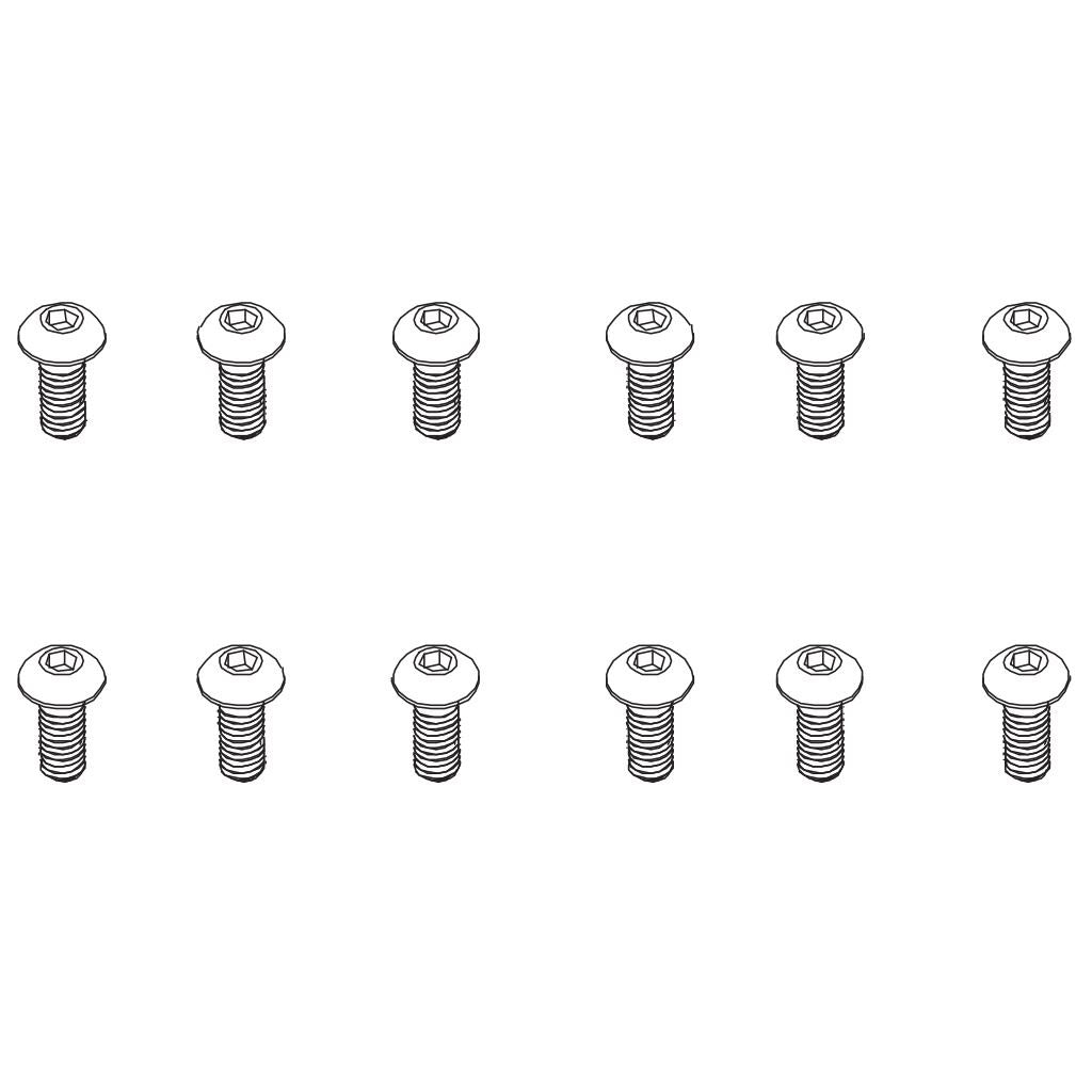 Pd Racing B Head Hex Screw Hm4*10   12Pcs