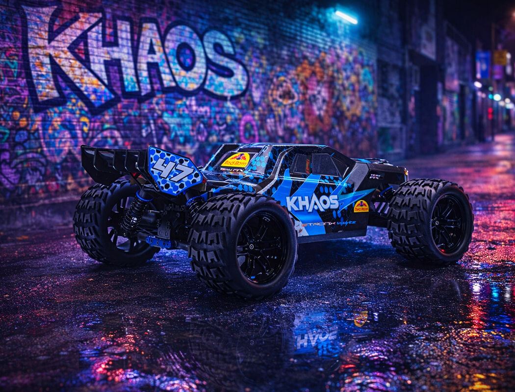 Ftx Khaos 1/10 Brushless 4Wd Truggy Rtr With 3S Lipo & Charger - Purple