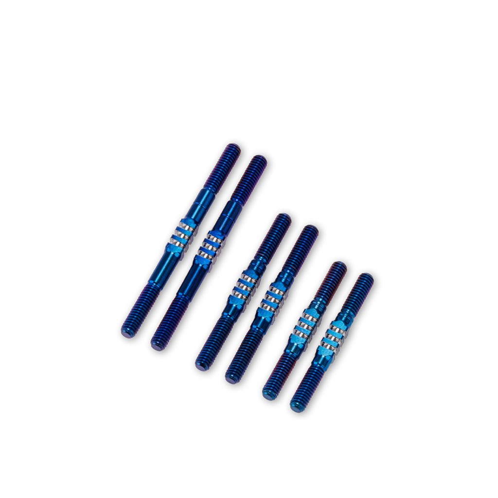 Rc10 4Wd Fin Titanium Turnbuckle Set 6Pc - Blue