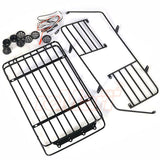 Yeah Racing Metal Roll Cage w /Luggage Tray & White Led Light For Jeep Wrangler Body