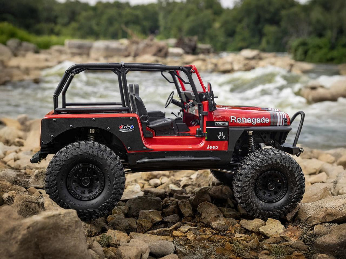 Axial 1/10 Scx10 Iii Jeep Cj-7 4X4 Rtr Rock Crawler, Red