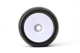 Jetko Block in Soft 1:8 Truggy Pre-Glued On White Rims (2)
